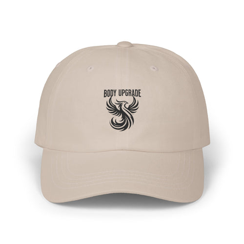 Body Upgrade Phoenix Cap — Embroidered Phoenix Hat with "Body Upgrade" Text