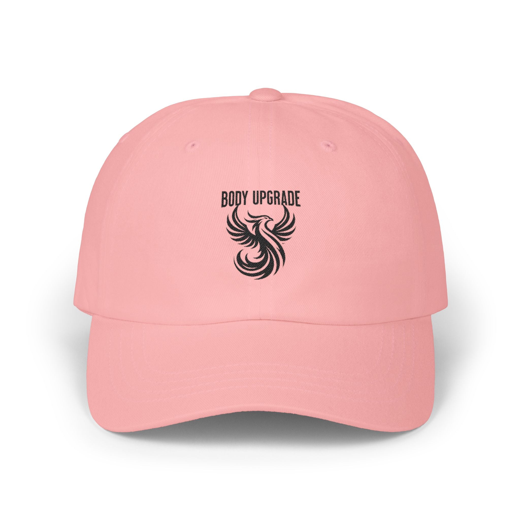 Body Upgrade Phoenix Cap — Embroidered Phoenix Hat with "Body Upgrade" Text