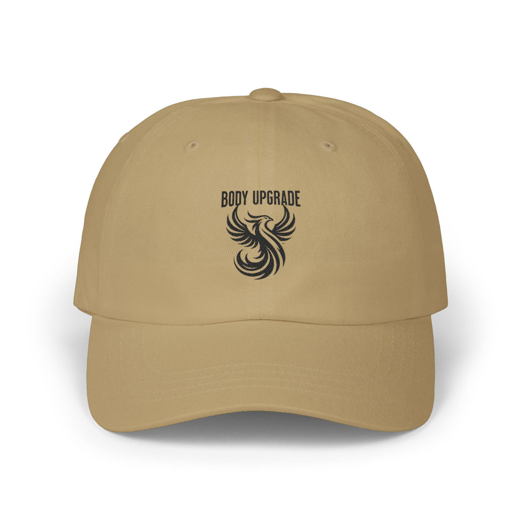 Body Upgrade Phoenix Cap — Embroidered Phoenix Hat with "Body Upgrade" Text