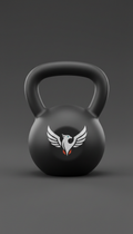Deep Onyx Kettlebell White Branding