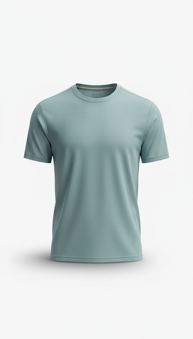 Blue Mist Training Tee In Breathable Mesh