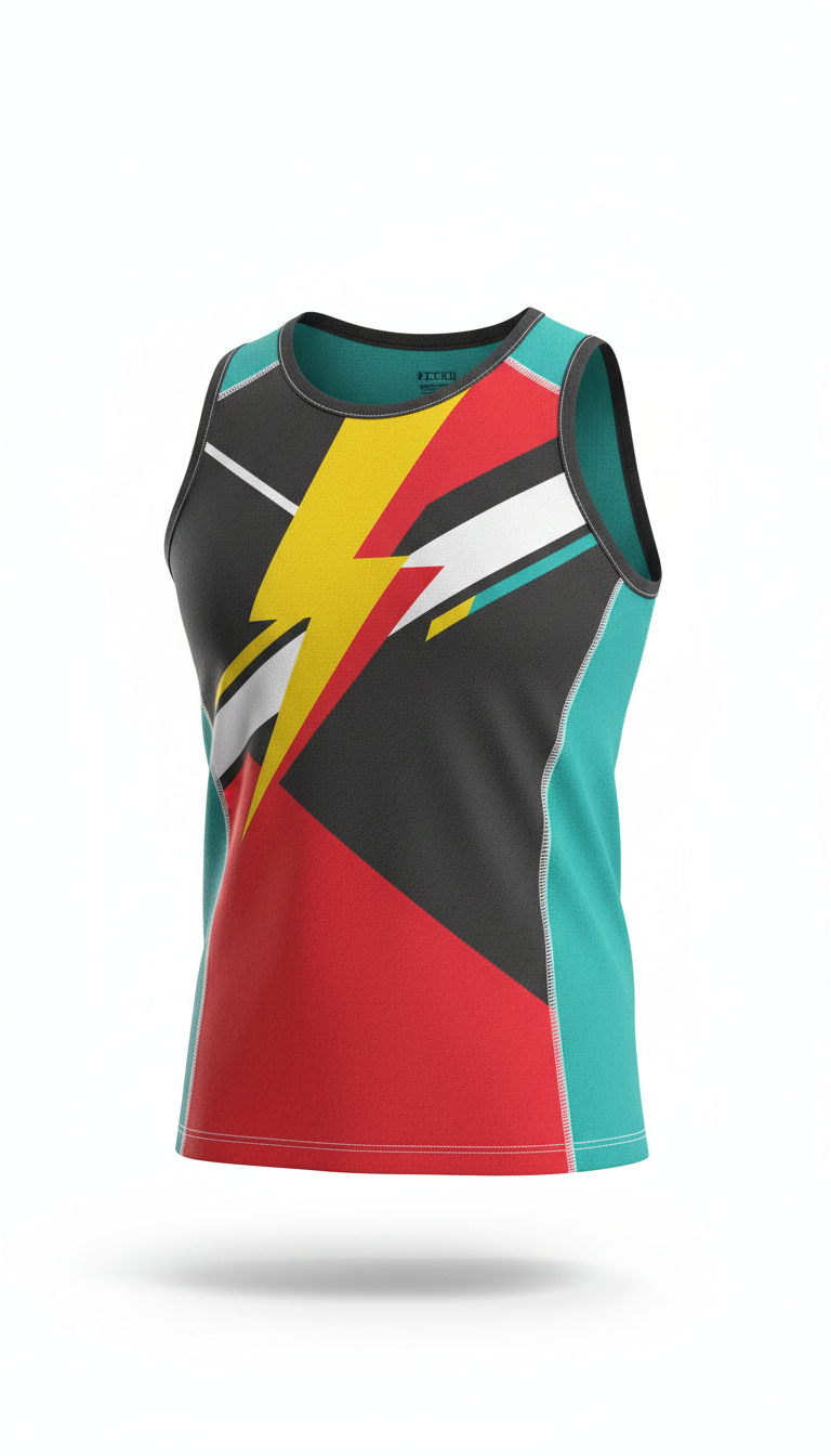 Graphic Performance Tank with Bold Print